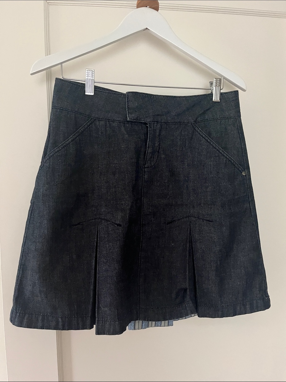 Dark Wash Denim A-Line Skirt - Women